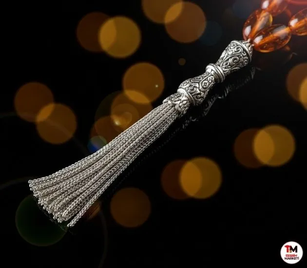 Nadide gümüş imame ve kazaziye püskül – 1000 ayar el işçiliği Tesbih Marketi