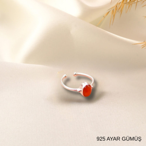 Akik Taşı Gümüş Yüzük - Bereket ve Enerji Taşı | Tesbih Marketi