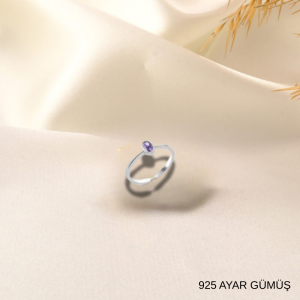 Hematit Taşı Gümüş Yüzük - 925 Ayar Ayarlanabilir | Tesbih Marketi