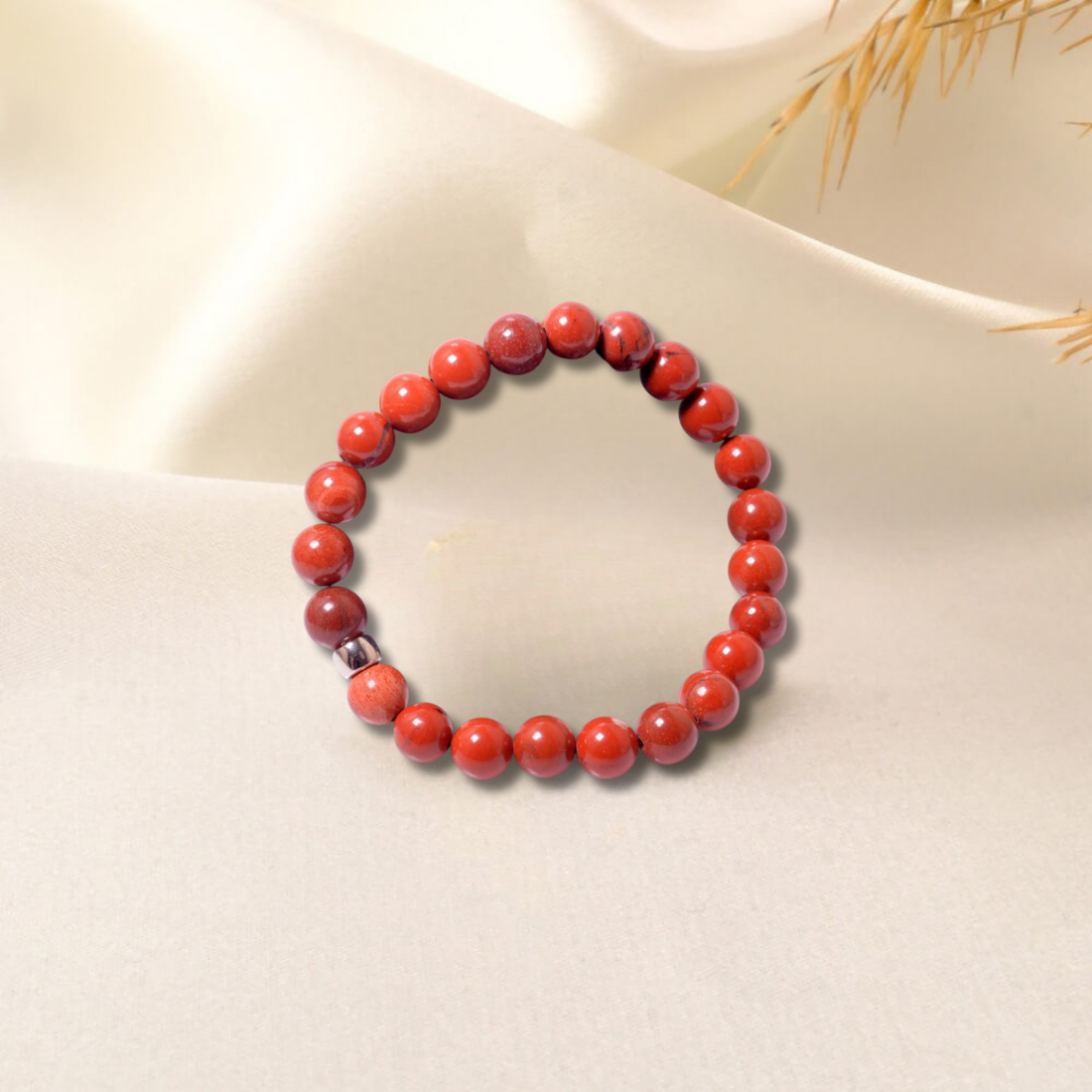 Kırmızı Jasper Taşı Bileklik - 8 mm Doğal Taş | Tesbih Marketi