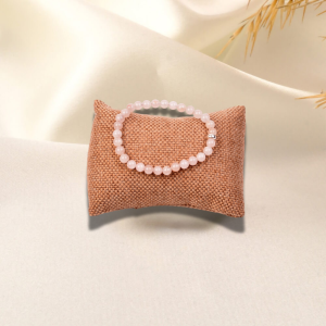 Morganit Taşı Gümüş Bileklik - 6 mm Doğal Taşlı | Tesbih Marketi