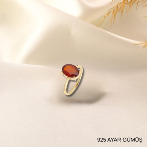 Yakut Taşı Gümüş Yüzük - Gerçek Doğal Taşlı Modeller | Tesbih Marketi